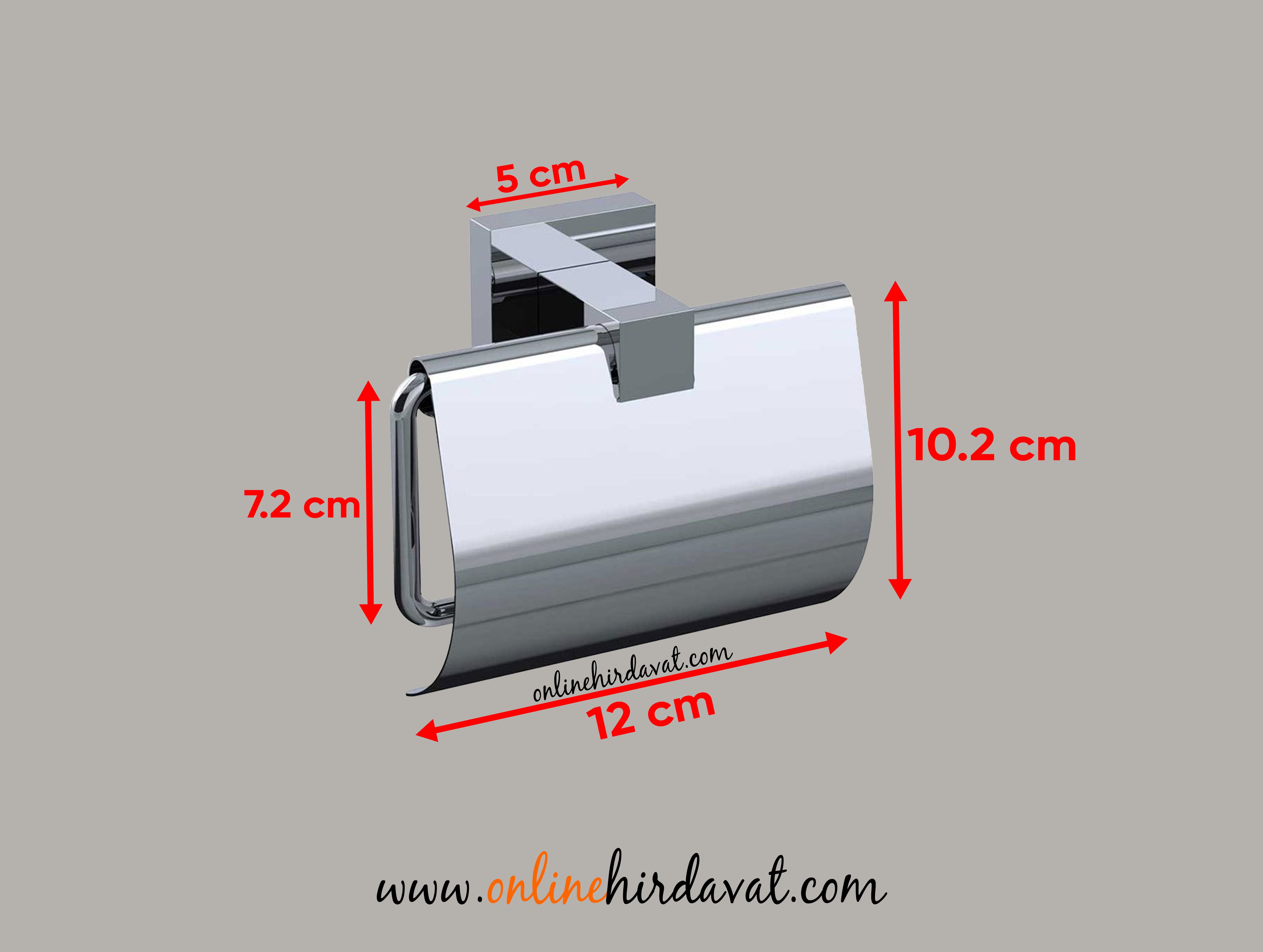 Duxxa Q1 Kapaklı Tuvalet Kağıtlığı Parlak SS304